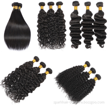 Wholesale Vendors Virgin Human Hair Weave Bundles With Lace Frontal Closure Raw Mink Brazilian Cuticle Aligned Hair Double Drawn